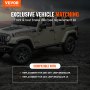 VEVOR Kit de pastillas de rotores de freno delanteros y traseros ranurados perforados para Jeep Wrangler 07-2017