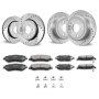 VEVOR Drilled Slotted Front&Rear Brake Rotors Pads Kit for 07-2017 Jeep Wrangler