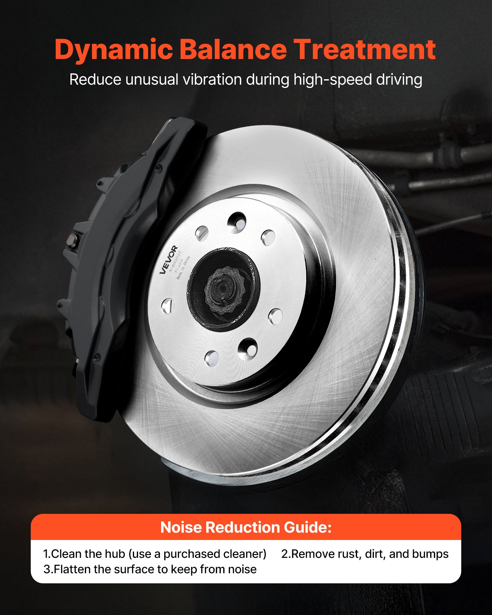 VEVOR Front and Rear Brake Kit Compatible with 2014-2015 Nissan Rogue (2 Row Seating; 11.65 inch (296mm) Front Outer Diameter), Hollow Structure Brake Rotors Ceramic Brake Pads Replacement Kit