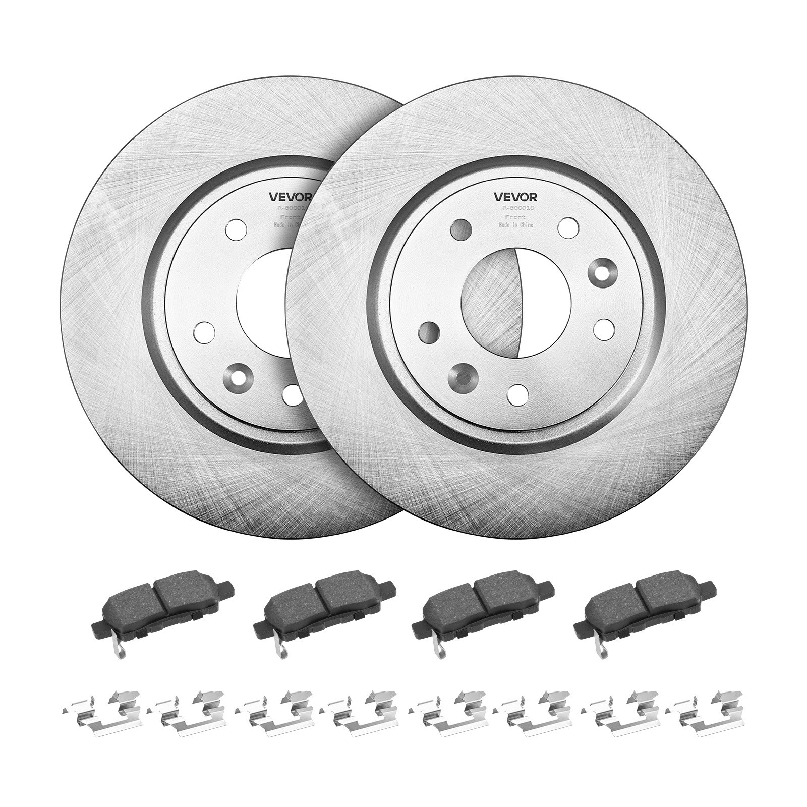 VEVOR Front and Rear Brake Kit Compatible with 2014-2015 Nissan Rogue (2 Row Seating; 11.65 inch (296mm) Front Outer Diameter), Hollow Structure Brake Rotors Ceramic Brake Pads Replacement Kit