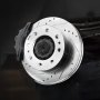 VEVOR Front and Rear Brake Kit Compatible with 2002-2006 Chevrolet Avalanche 2500 (8 STUD), 2002-2004 Chevrolet Silverado 2500 (Models w/Manual Transmission ONLY), Drilled & Slotted Brake Rotors