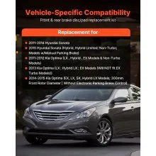 Front and Rear Ceramic Brake Kit Compatible with 2011-2014 Hyundai Sonata
