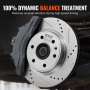 VEVOR brake rotor and pad kit with dynamic balance treatment, reducing vibration during high-speed driving.