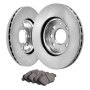 VEVOR Front Brake Kit for Vauxhall Adam(M13), Corsa D (S07), Corsa D Box/Hatchback (S07), Brake Rotors Ceramic Brake Pads Replacement Kit, 257mm Front Rotors