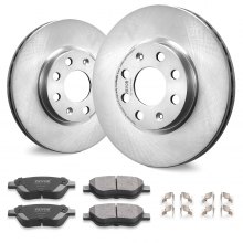 Kit de pastillas y rotores de freno cerámicos delanteros VEVOR para Vauxhall Adam Corsa D Hatchback