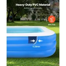 VEVOR Inflatable Pool Large Inflatable Swimming Pool for Kids, Adults, Family