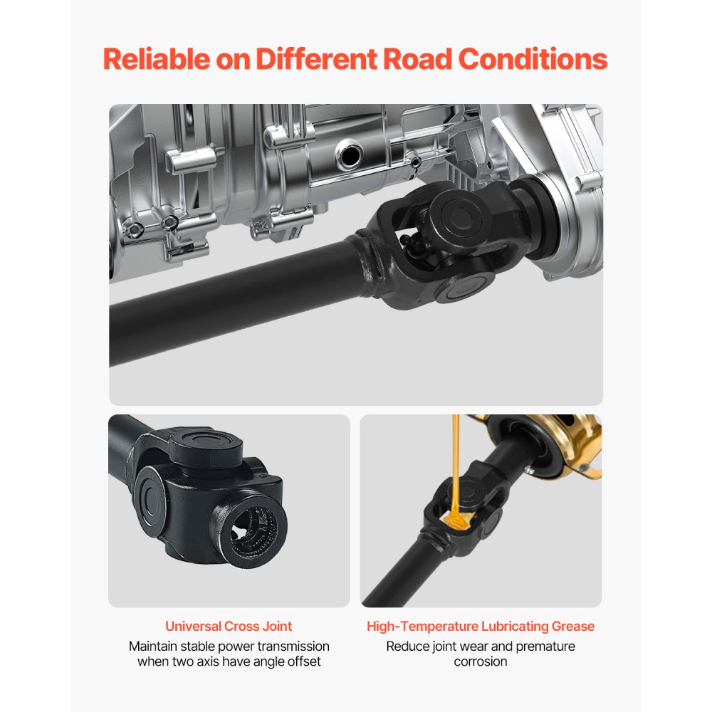 VEVOR Front Drive Shaft, 73.9" Prop Shaft Driveshaft Assembly Compatible with 2014-2017 Polaris RZR XP 1000, Replace #PRP-PO-09-006 1333350 1333424