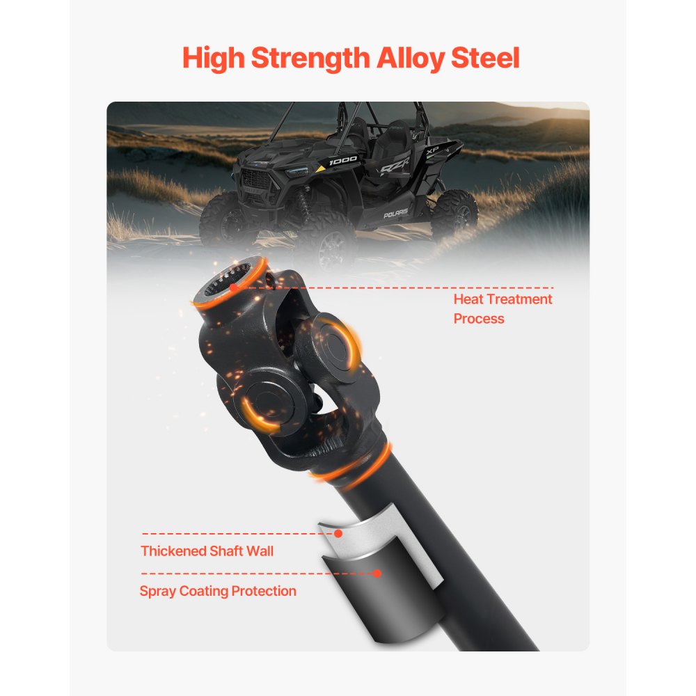 VEVOR Front Drive Shaft, 73.9" Prop Shaft Driveshaft Assembly Compatible with 2014-2017 Polaris RZR XP 1000, Replace #PRP-PO-09-006 1333350 1333424