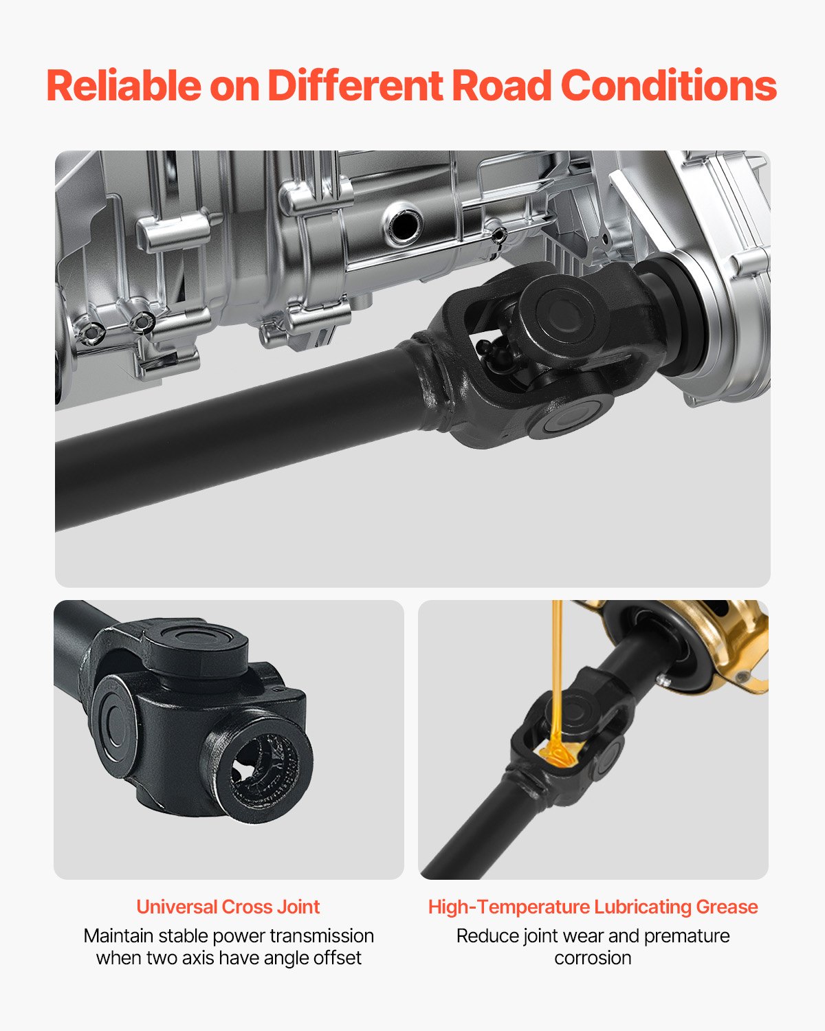 VEVOR Front Drive Shaft, 73.9" Prop Shaft Driveshaft Assembly Compatible with 2014-2017 Polaris RZR XP 1000, Replace #PRP-PO-09-006 1333350 1333424