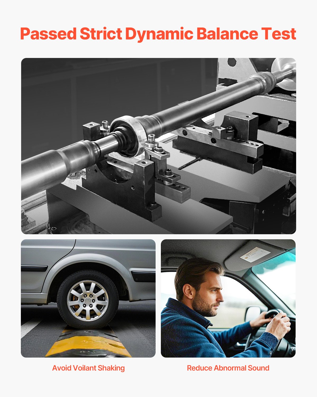 VEVOR Rear Drive Shaft, 49.5"-50.4" Prop Shaft Driveshaft Assembly Compatible with 2003-2010 Porsche Cayenne MK & 2004-2010 VW TOUREG, Replace #20010DS 936301