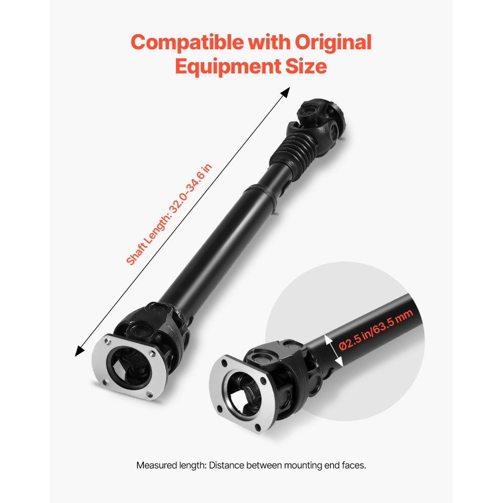 VEVOR Front Drive Shaft, 32.0"-34.6" Prop Shaft Driveshaft Assembly Compatible with 2003-2013 Dodge RAM 2500 3500, Replace #52105934AA 52105934AB 52105934AC 52105934AD 52105934AE 52105934AF