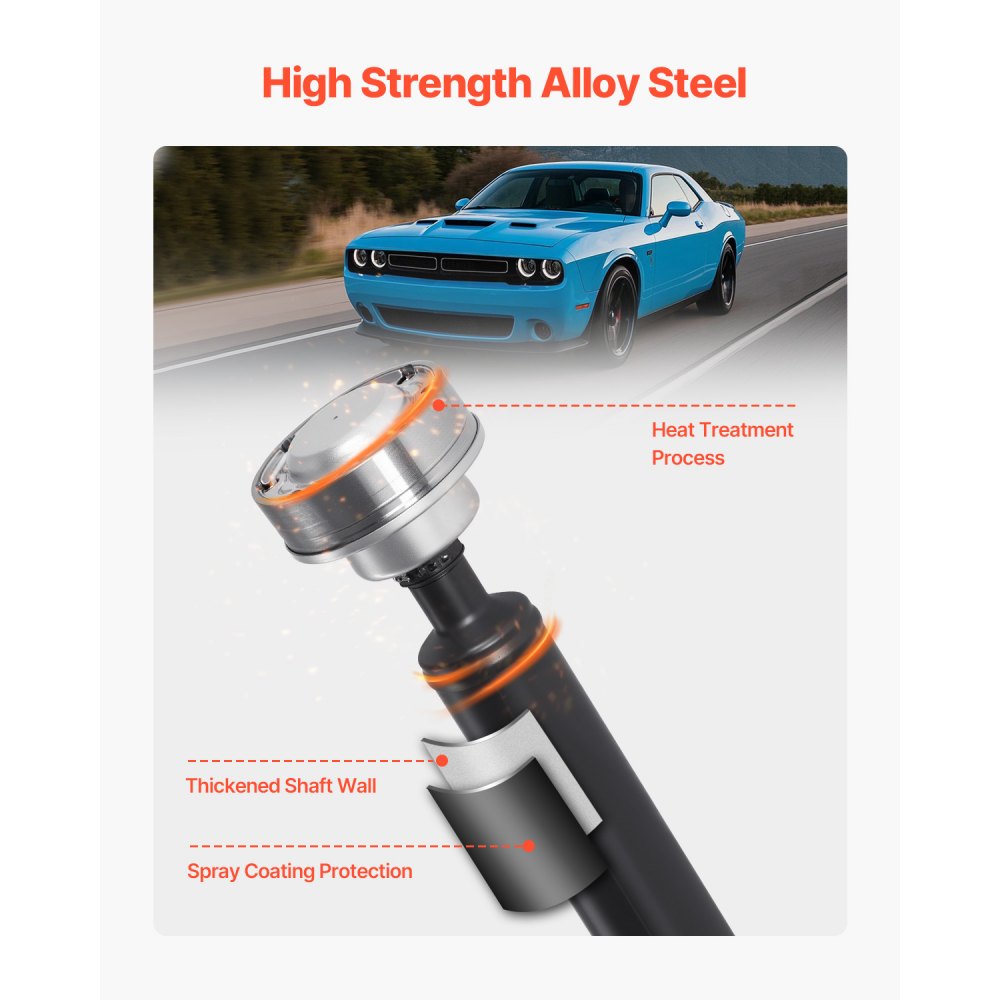 VEVOR Rear Drive Shaft, 71.7"-73.2" Prop Shaft Driveshaft Assembly Compatible with 2015-2019 Dodge Challenger V6 3.6L, Replace #976-987 976987 52123974AC 52123974AD 52123974AE 52123974AF