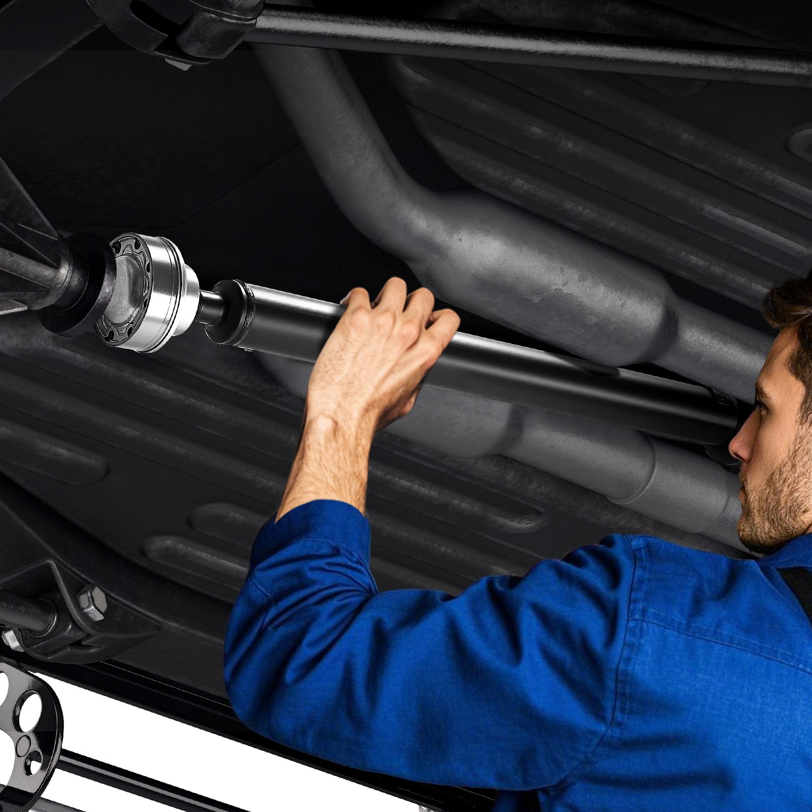 VEVOR Rear Drive Shaft, 71.7"-73.2" Prop Shaft Driveshaft Assembly Compatible with 2015-2019 Dodge Challenger V6 3.6L, Replace #976-987 976987 52123974AC 52123974AD 52123974AE 52123974AF