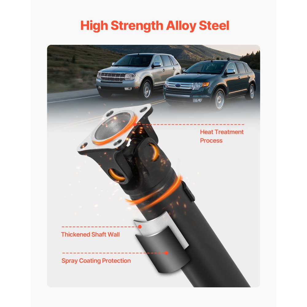 VEVOR Rear Drive Shaft, 80.0"-81.6" Prop Shaft Driveshaft Assembly Compatible with 2007-2014 Ford Edge & Lincoln MKX, Replace #DT4Z-4R602-A DT4Z4R602A 7T4Z4R602A SK936846 936-846 65-2027