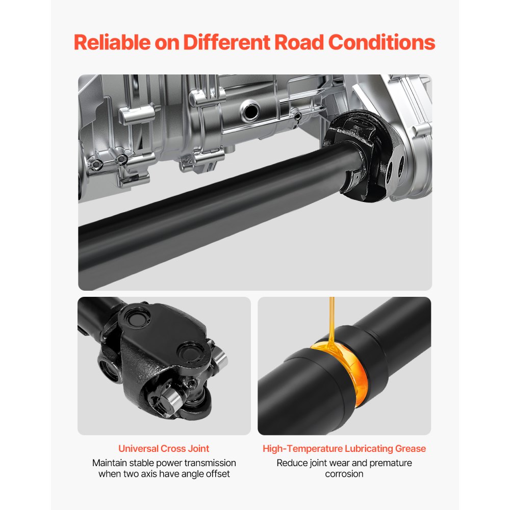 VEVOR Front Drive Shaft, 30.9"-33.8" Prop Shaft Driveshaft Assembly Compatible with 1987-2001 Jeep Cherokee L6 4.0L, Replace #53005542AC 53005542 53003248 53005040 938-128 938128