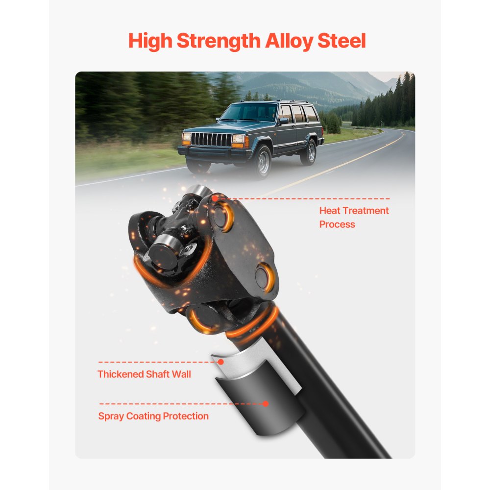 VEVOR Front Drive Shaft, 30.9"-33.8" Prop Shaft Driveshaft Assembly Compatible with 1987-2001 Jeep Cherokee L6 4.0L, Replace #53005542AC 53005542 53003248 53005040 938-128 938128