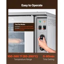 VEVOR Double Deck Gas Convection Oven, 14 cu.ft Full-Size Commercial Convection Oven, 40,000 BTU x 2 Powerful Burners, Natural Gas Commercial Ovens with Two Fan Modes, for Bakery, Restaurant & Kitchen