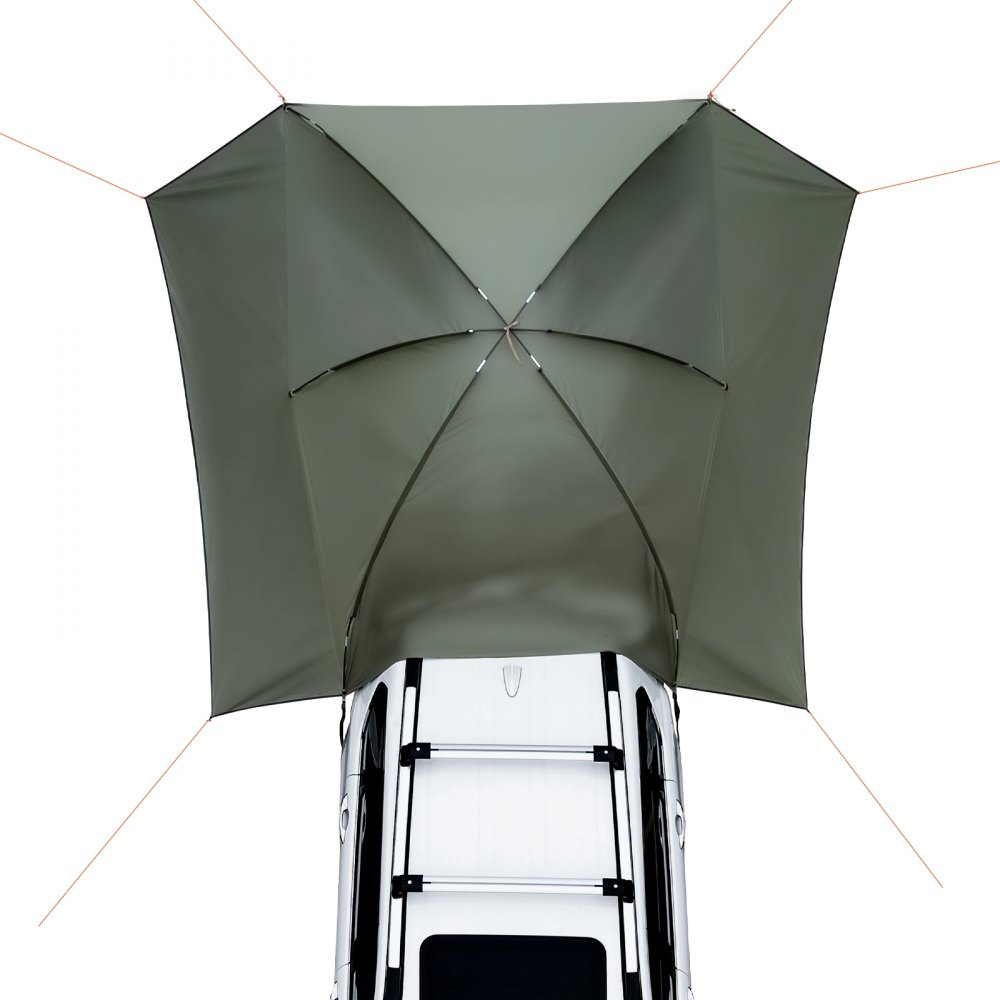 VEVOR Vehicle Awning, Large 10' x 7' Shade Coverage Πλαϊνή τέντα αυτοκινήτου, PU2000mm UV50+ Τέντα αυτοκινήτου με εκτεταμένα πλαϊνά κουβούκλια και φορητή τσάντα αποθήκευσης, Κατάλληλη για φορτηγά, SUV, Van, Campers