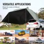 VEVOR Vehicle Awning, Large 10' x 7' Shade Coverage Car Side Awning, PU2000mm UV50+ Car Awning with Extended Side Canopies and Portable Storage Bag, Suitable for Truck, SUV, Van, Campers
