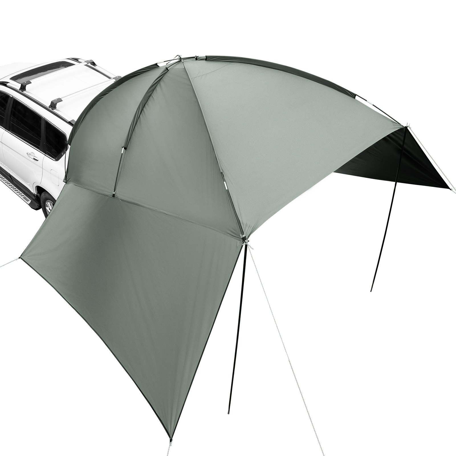 VEVOR Vehicle Awning, Large 10' x 7' Shade Coverage Πλαϊνή τέντα αυτοκινήτου, PU2000mm UV50+ Τέντα αυτοκινήτου με εκτεταμένα πλαϊνά κουβούκλια και φορητή τσάντα αποθήκευσης, Κατάλληλη για φορτηγά, SUV, Van, Campers
