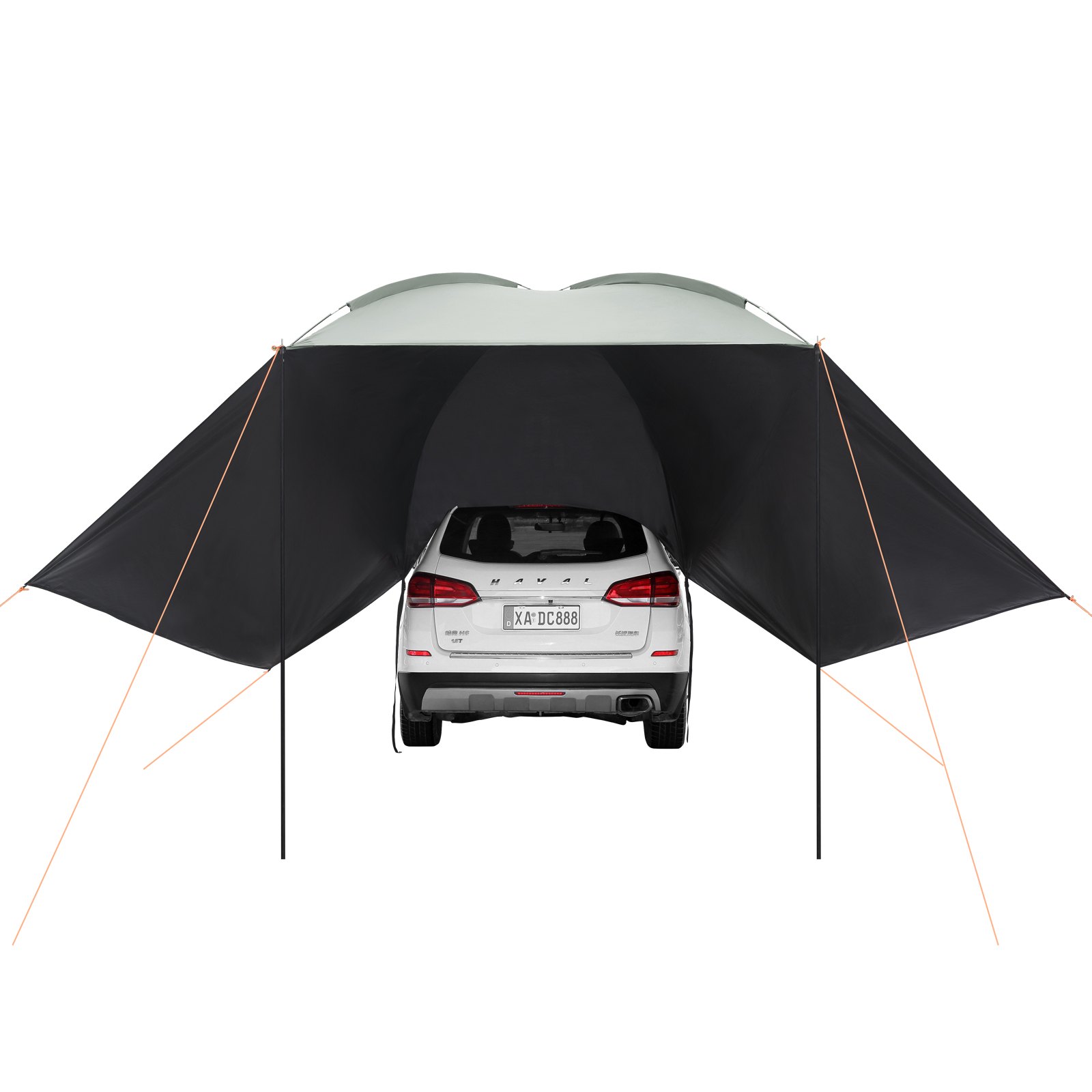 VEVOR Vehicle Awning, Large 10' x 7' Shade Coverage Πλαϊνή τέντα αυτοκινήτου, PU2000mm UV50+ Τέντα αυτοκινήτου με εκτεταμένα πλαϊνά κουβούκλια και φορητή τσάντα αποθήκευσης, Κατάλληλη για φορτηγά, SUV, Van, Campers