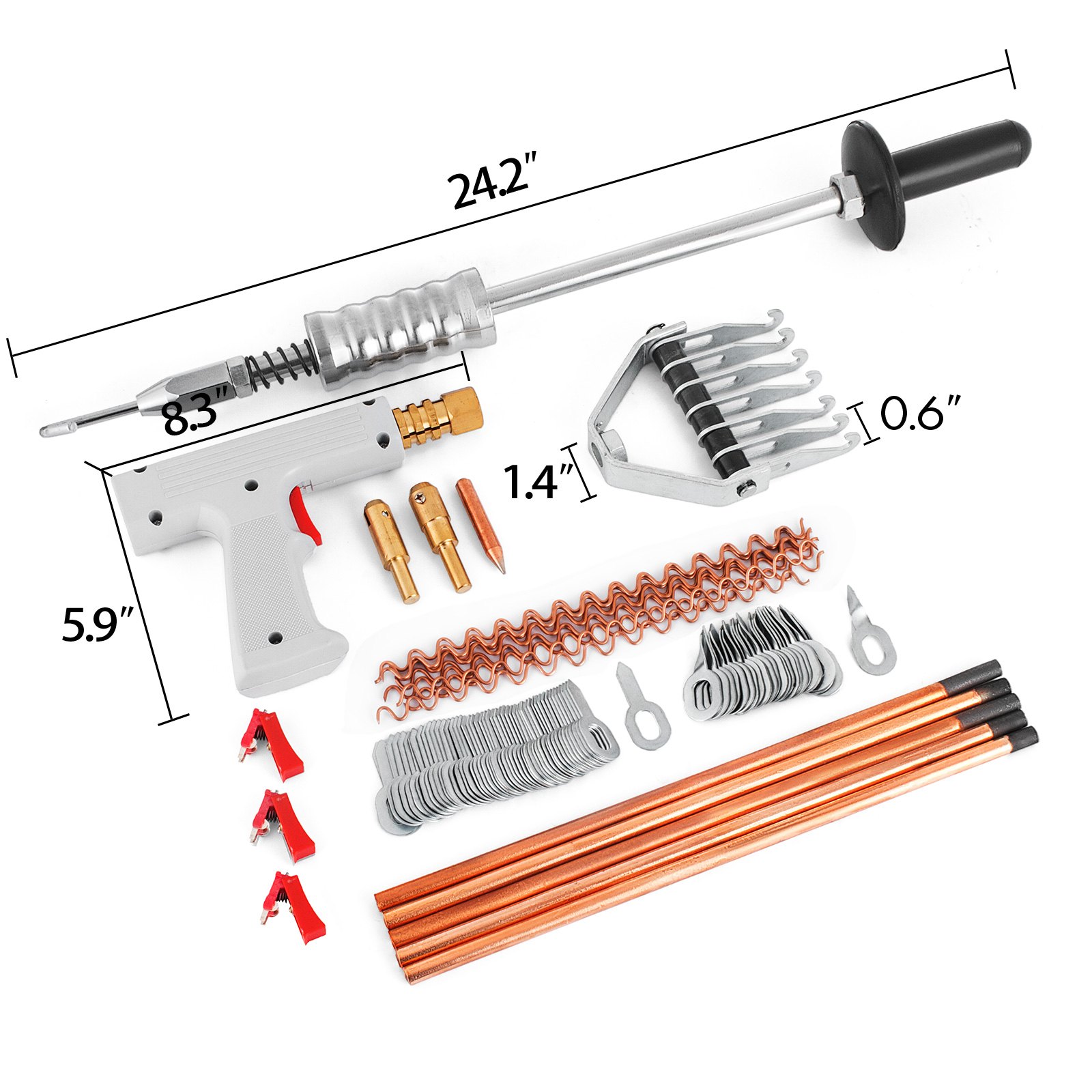 VEVOR 100Pcs Stud Welder Dent Puller Repair Spot puller Hammer Gun Accessories
