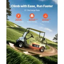 36V 105Ah Golf Cart Lithium Battery with LCD Monitor and 4000+ Cycles