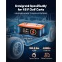 48V 105Ah Golf Cart Lithium Battery with 20A Charger and Touch Monitor
