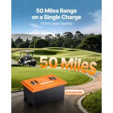 VEVOR 36V 105Ah Golf Cart Lithium Battery with 20A Charger and Touch Monitor