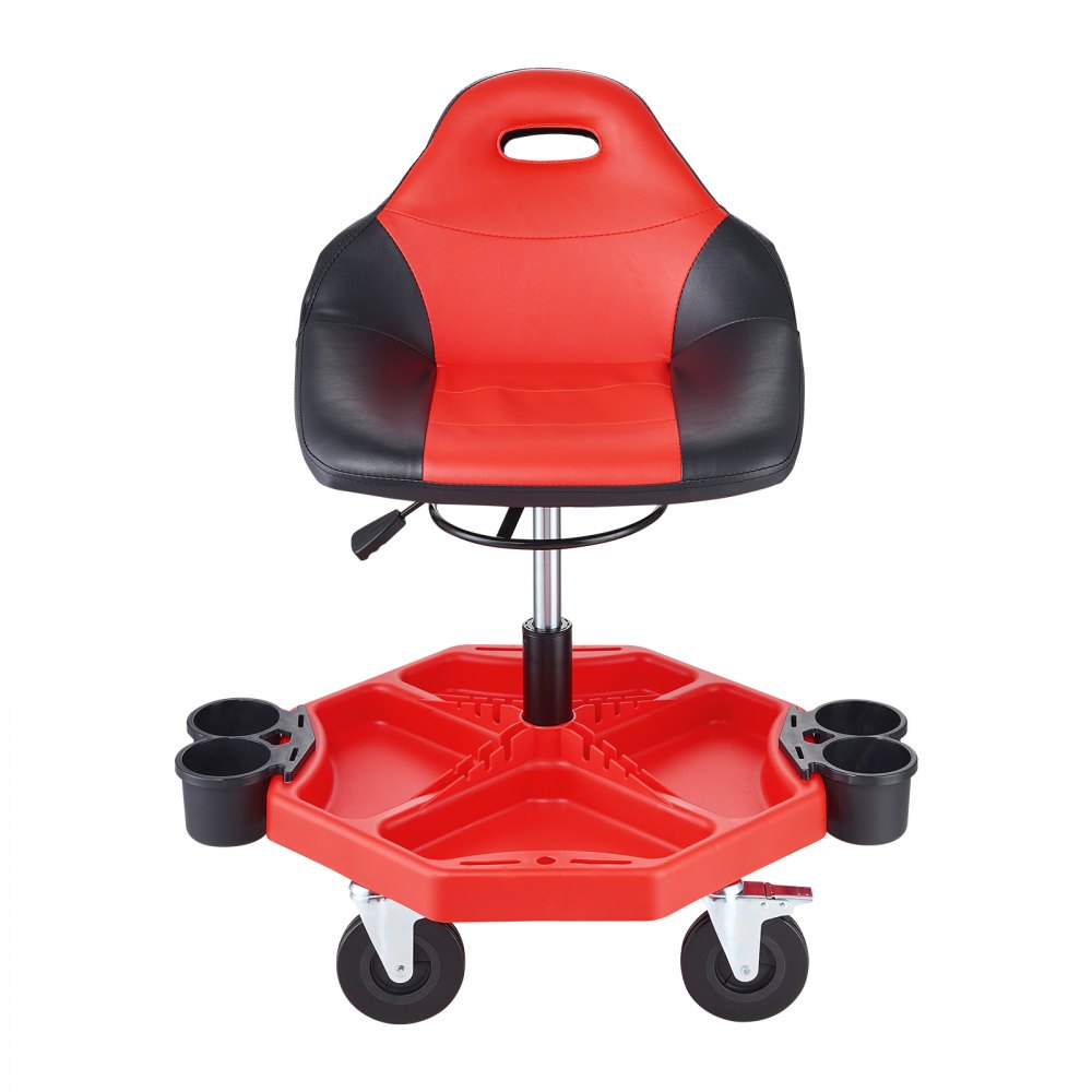 VEVOR Rolling Garage Stool 300LBS Adjustable Mechanic Work Shop Seat w/Casters