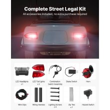 12V Golf Cart LED Headlight Tail Light Kit For Club Car Precedent 2004-2008