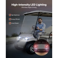 Kit de luces LED delanteras y traseras para carrito de golf de 12 V, homologadas para Club Car DS (años 1993 y posteriores)