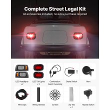 Kit de luces LED delanteras y traseras para carrito de golf de 12 V, homologadas para Club Car DS (años 1993 y posteriores)
