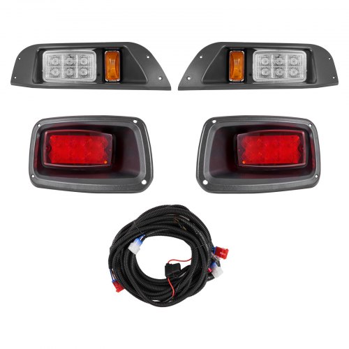 12 Volt Golf Cart LED Headlight Tail Light Kit For Club Car DS 1993-Up Models