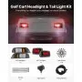 12 Volt Golf Cart LED Headlight Tail Light Kit For Club Car DS 1993-Up Models