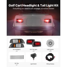 Kit de luces traseras LED de 12 voltios para carrito de golf Club Car DS (modelos 1993 en adelante)