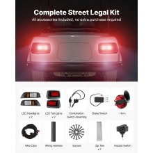 12V Golf Cart LED Headlight Tail Light Kit Legal Street For EZGO TXT 1996-2013