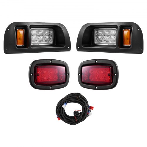 12 Volt Golf Cart LED Headlight Tail Light Kit For EZGO TXT 1996-2013 Models