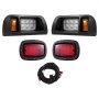 12 Volt Golf Cart LED Headlight Tail Light Kit For EZGO TXT 1996-2013 Models