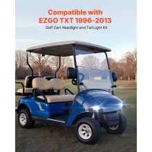 12 Volt Golf Cart LED Headlight Tail Light Kit For EZGO TXT 1996-2013 Models