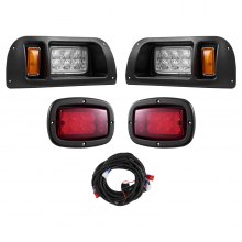 12 Volt Golf Cart LED Headlight Tail Light Kit For EZGO TXT 1996-2013 Models