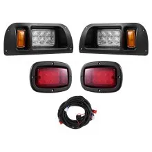 12 Volt Golf Cart LED Headlight Tail Light Kit For EZGO TXT 1996-2013 Models