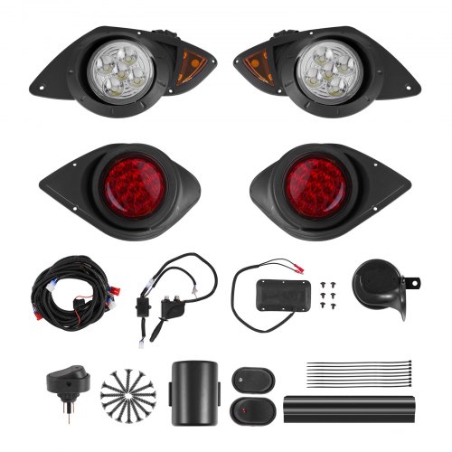 12V Golf Cart LED Headlight Tail Light Kit Legal Street For Yamaha G29 2007-Up