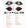 VEVOR Golf Cart Light Kit, 12 Volt, Street Legal LED Headlight and Taillight Kit with Wiring Harness, Turn Signals, Hazard Light, Switch Horn, Brake Pad, Zip Ties, ABS Housing, for Yamaha G29 2007-Up