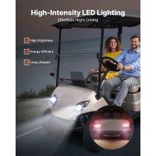12V Golf Cart LED Headlight Tail Light Kit Legal Street For Yamaha G29 2007-Up