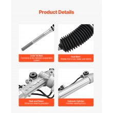 Hydraulic Power Steering Rack and Pinion 2003-2009 Toyota 4Runner V6 4.0L