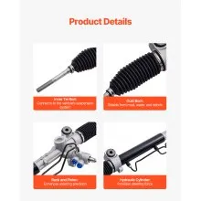 Hydraulic Power Steering Rack and Pinion Fit 2004-2008 Toyota Solara