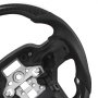 VEVOR Steering Wheel for 2021-2024 Ford F150, Carbon Fiber Steering Wheel D-Shaped Flat-Bottom, Leather Grip with Non-Slip Texture & Precise Stitching, Accessories Replacement for Ford F150, Black