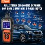 VEVOR BMW OBD2 Scanner Diagnostic Tool, For BMW/Mini/Rolls-Royce, Full System Diagnostic Scan Tool, 12 Special Functions, Car Read Code Reader with ABS BMS PCM EPB SAS Oil Battery Registration Tool