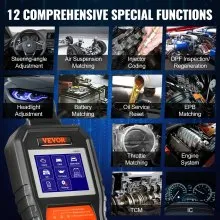 VEVOR BMW OBD2 Scanner Diagnostic Tool, For BMW/Mini/Rolls-Royce, Full System Diagnostic Scan Tool, 12 Special Functions, Car Read Code Reader with CBS SAS EPB ECM DME/DDE Oil Reset Battery Matching